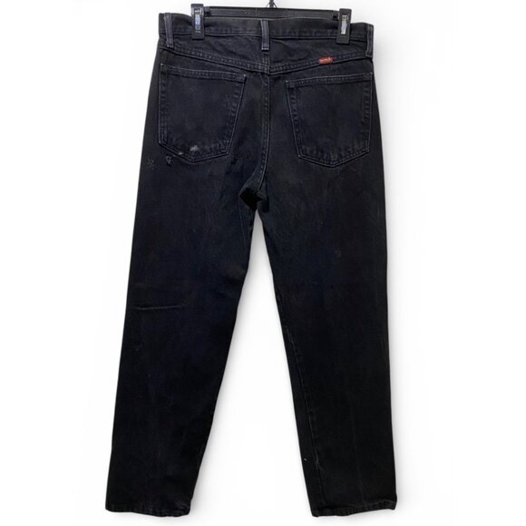 Rustler Men’s Black Denim Jeans 32x30 Straight Leg Cotton Casual Pants - Picture 2 of 11
